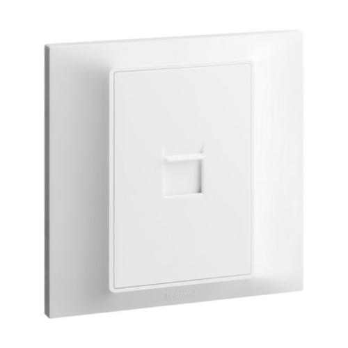 Belanko S 1 gang Euro face plate single keystone adaptor - White 