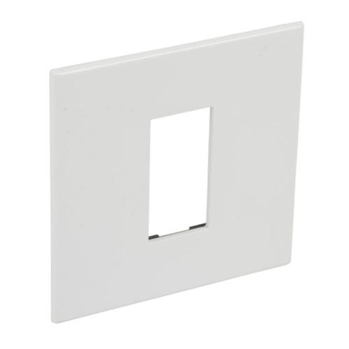 Plate Arteor - French/German std - square - 1 module - white 
